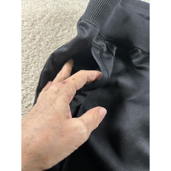 Nike Pants Womens Small Black Flare Bootcut Training Zip Pocket High Waist Yoga - Picture 7 of 12